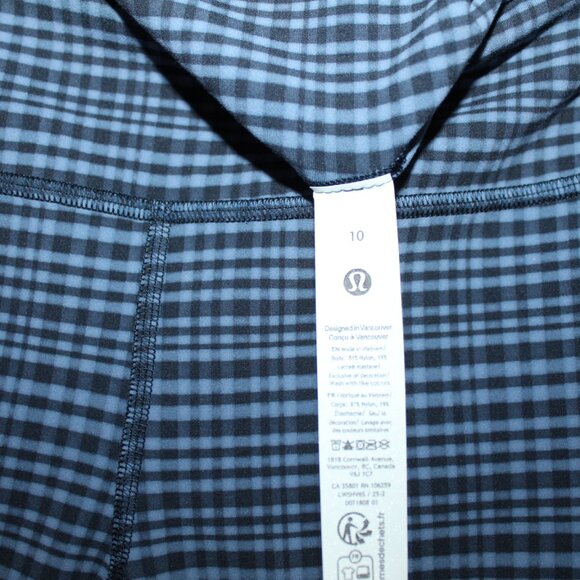 NWT Lululemon ALIGN High Rise Crop 17" GGWD Houndstooth Blue 10 - Picture 6 of 7
